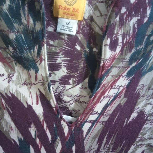 Ruby Rd. Multicolor Abstract Blouse - Picture 4 of 6